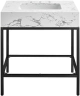 Marmo - Engineered Marble Bathroom Vanity With Black Base