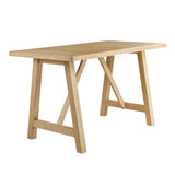 Delfina - 63" Rectangular Outdoor Dining Table, Seats 4 - Natural Eucalyptus