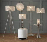 Crystal - Globe Contemporary Metal Pendant Lamp - Chrome Metal With Clear K9 Crystal Accents From Grandview Gallery
