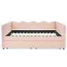 Gingham Daybed & USB Charging Port, Wave Shaped Design