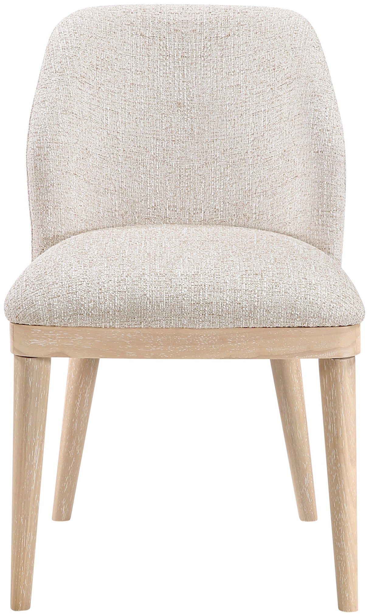 Valeo - Linen Textured Fabric Upholstered Dining Chair (Set of 2) - Painted Natural Base
