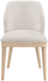 Valeo - Linen Textured Fabric Upholstered Dining Chair (Set of 2) - Painted Natural Base