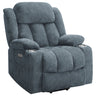 Beca - Upholstered Power Lift Recliner With Cupholders And USB Charging