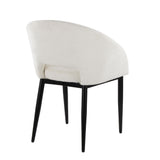Renee - Upholstered Contemporary Chair (Set of 2) - Black Metal Legs