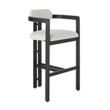 Jazmin - 3-Piece Outdoor Bar Height Bistro Dining Set - White / Black