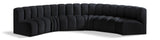 Arc - Velvet 6 Piece U-Shaped Modular Sofa