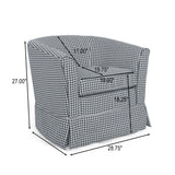 Zeniqua - Upholstered Velvet Swivel Chair With Loose Cover