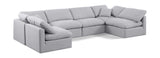 Indulge - Linen 6 Piece Modular U-Shaped Sectional