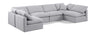 Indulge - Linen 6 Piece Modular U-Shaped Sectional