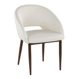 Renee - Upholstered Contemporary Chair (Set of 2) - Walnut Metal Legs