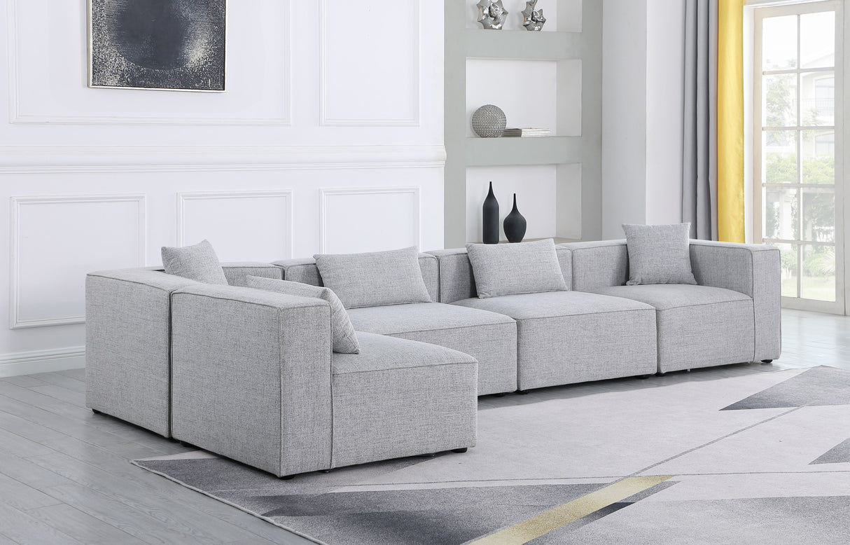 Cube - Linen 5 Piece Modular Sectional