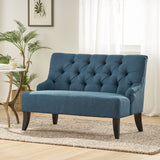 Nicole - French Style Upholstered Loveseat With Tufted Backrest