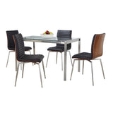 Fuji - Mason Swivel Contemporary 5 Piece Dining Room Set