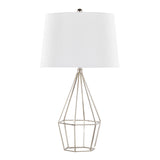 Diana - Contemporary Table Lamp (Set of 2) - Polished Nickel / Black Satin