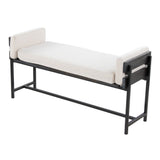 Kari - Farmhouse Bench - Gray Wood