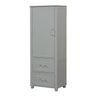 Tall Freestanding Bathroom Storage Cabinet With 2 Drawers And Adjustable Shelf
