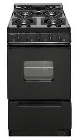 20 in. Freestanding Battery-Generated Spark Ignition Gas Range in Black - (BHK5X0BP)