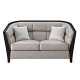 Zemocryss - Loveseat With 2 Pillows - Beige Fabric