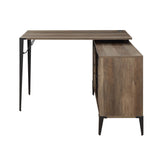 Zakwani - 48" Writing Desk With USB - Rustic Oak & Black