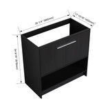 Modern Freestanding Bathroom Vanity With 2 Doors