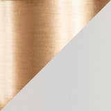 Tripod - Metal Floor Lamp - Gold Metal, White Linen