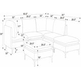Upholstered Modular Sectional & Tall Legs