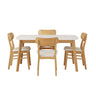 5 Piece Dining Set With Table And Upholstered Chairs
