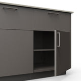 Blaze Sunset 10-Ft Outdoor Kitchen Island w/ 32-Inch Marine Grade LTE+ Propane Grill, Sink in Gunmetal w/ Keon Countertop