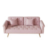 Luxurious Velvet Sofa Bed With Nail Head Trim And Matching Pillow
