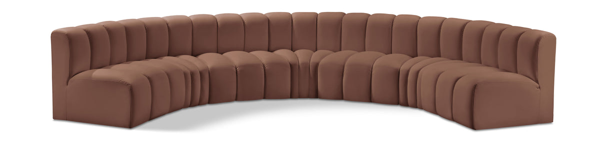 Arc - Faux Leather 7 Piece U-Shaped Modular Sofa