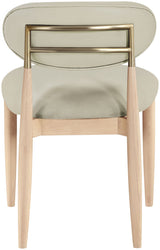 Riccio - Faux Leather Dining Side Chair (Set of 2) - Natural Frame