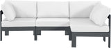Nizuc - Outdoor Patio 4 Piece Modular Sectional With Gray Frame