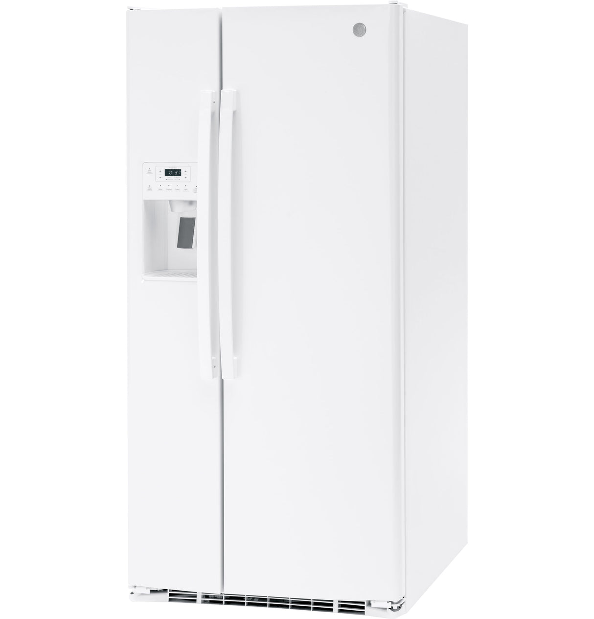 GE GSS23GGPWW - 33 in. 23 cu. ft. Side by Side Refrigerator with Ice & Water Dispenser - White