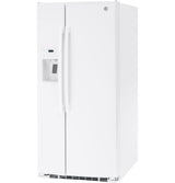 GE GSS23GGPWW - 33 in. 23 cu. ft. Side by Side Refrigerator with Ice & Water Dispenser - White