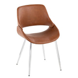 Fabrizzi - Mid-Century Modern Accent / Dining Chair (Set of 2) - Chrome Metal