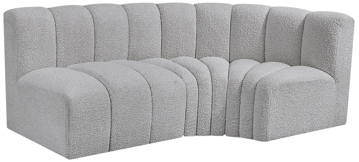 Arc - Boucle Fabric 3 Piece Sofa