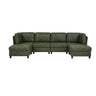 Upholstered Modular Sectional With Custom Configuration And Removable Cushions