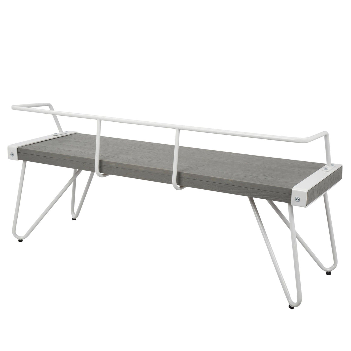 Stefani - Bench - White And Gray