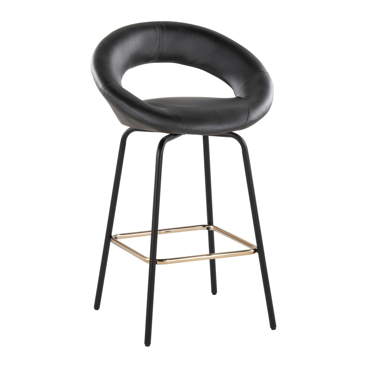 Posh - Fixed-Height Counter Stool (Set of 2) - Black Metal