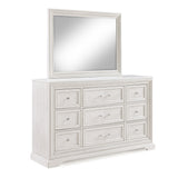 6 Drawer Storage Dresser Antique Wooden Bedroom Furniture - Antique White