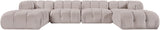 Orin - Velvet 6 Piece Modular Double Chaise Sectional
