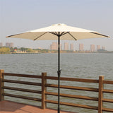 8.8' Outdoor Aluminum Patio Umbrella With 42 Pound Round Resin Umbrella Base