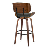 Lombardi - 30" Fixed-Height Barstool (Set of 2) - Walnut Base