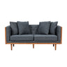 Retro Modern Loveseat With Button Tufted Upholstery