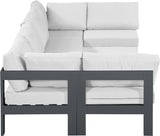 Nizuc - Outdoor Patio 6 Piece Modular Sectional With Gray Frame