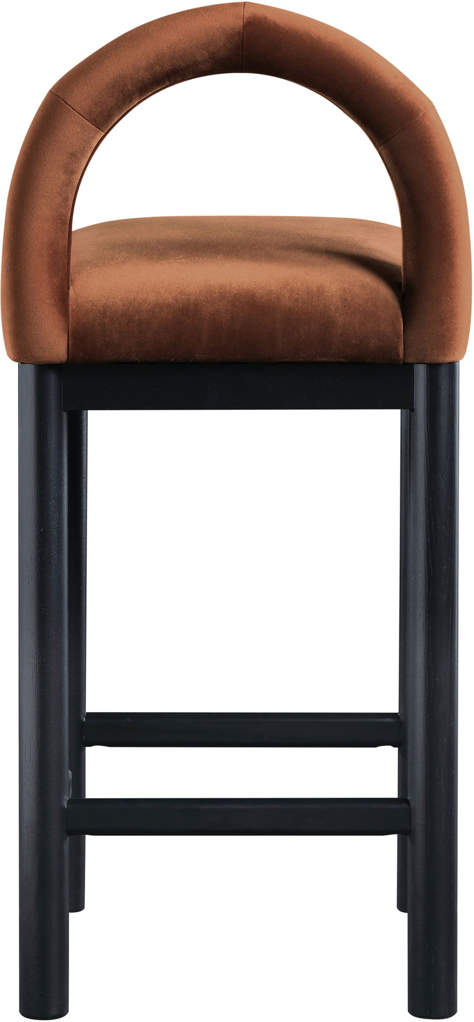 Conrad - Velvet Counter Stool With Black Legs