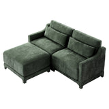 Stylish Sofa With Ottoman And Lumbar Pillows, Ergonomic Design