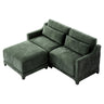 Stylish Sofa With Ottoman And Lumbar Pillows, Ergonomic Design