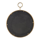 Circle Wall Mirror With Iron Frame, Accent Mirror For Living Room