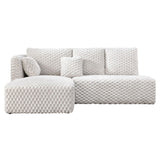 Manya - Sectional Sofa - Ivory Corduroy